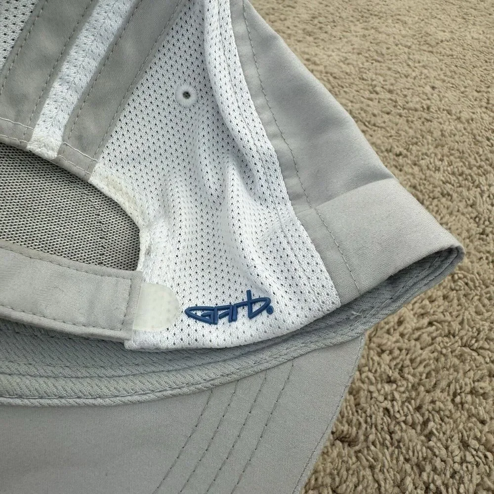 PGA‎ Jr League Hat Garb Adjustable Strap Gray White Mesh Rubber Circle Logo Cap